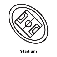 stadium icon isolated on white background. Simple and editable stadium icons. Modern icon vector illustration.