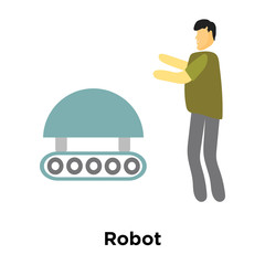 robot icon isolated on white background. Simple and editable robot icons. Modern icon vector illustration.