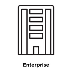 enterprise icon isolated on white background. Simple and editable enterprise icons. Modern icon vector illustration.