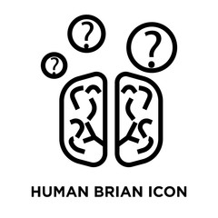 human brian icon on white background. Modern icons vector illustration. Trendy human brian icons