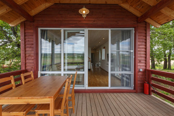 cottage wooden terrace