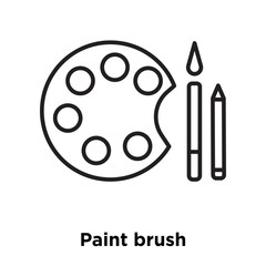 paint brush icon isolated on white background. Simple and editable paint brush icons. Modern icon vector illustration.