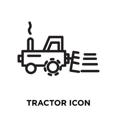tractor icon on white background. Modern icons vector illustration. Trendy tractor icons