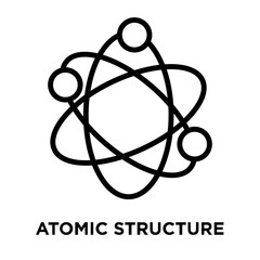 atomic structure icon on white background. Modern icons vector illustration. Trendy atomic structure icons