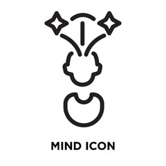 Mind icon vector isolated on white background, Mind sign , line symbol or linear element design in outline style