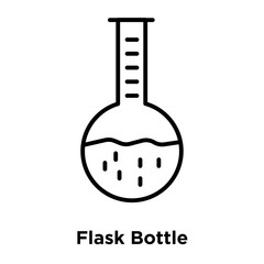 Flask Bottle icon vector isolated on white background, Flask Bottle sign , thin line design elements in outline style