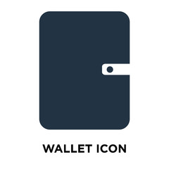 Wallet icon vector isolated on white background, Wallet sign