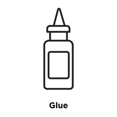 glue icon isolated on white background. Simple and editable glue icons. Modern icon vector illustration.