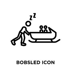 bobsled icon on white background. Modern icons vector illustration. Trendy bobsled icons
