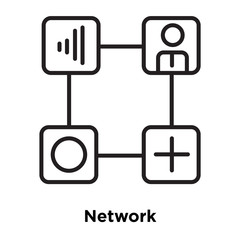 network icon isolated on white background. Simple and editable network icons. Modern icon vector illustration.