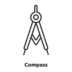 compass icon isolated on white background. Simple and editable compass icons. Modern icon vector illustration.