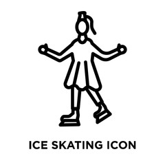 ice skating icon on white background. Modern icons vector illustration. Trendy ice skating icons