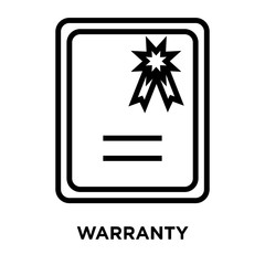 warranty certificate icon on white background. Modern icons vector illustration. Trendy warranty certificate icons