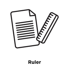 ruler icon isolated on white background. Simple and editable ruler icons. Modern icon vector illustration.