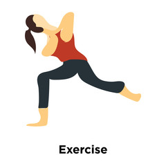 exercise icon isolated on white background. Simple and editable exercise icons. Modern icon vector illustration.