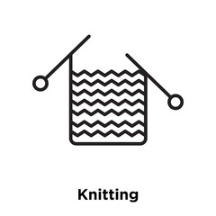 knitting icon isolated on white background. Simple and editable knitting icons. Modern icon vector illustration.