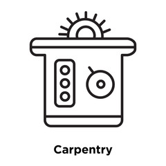 carpentry icon isolated on white background. Simple and editable carpentry icons. Modern icon vector illustration.