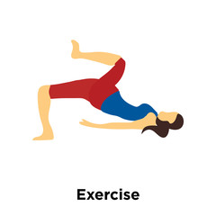 exercise icon isolated on white background. Simple and editable exercise icons. Modern icon vector illustration.
