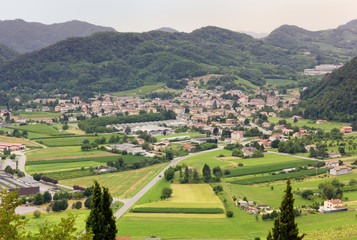 Fototapeta na wymiar Follina Village in the Prosecco Wine Region, Italy