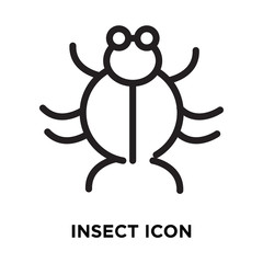 Insect icon vector isolated on white background, Insect sign , line symbol or linear element design in outline style