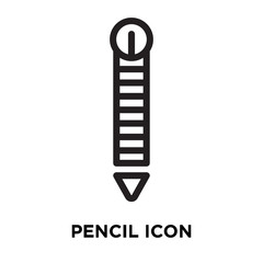 Pencil icon vector isolated on white background, Pencil sign , line symbol or linear element design in outline style