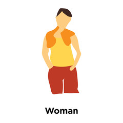 Fototapeta premium woman icon isolated on white background. Simple and editable woman icons. Modern icon vector illustration.