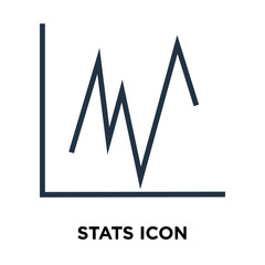 Stats icon vector isolated on white background, Stats sign