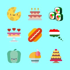 eat icons set. set, bar, big and city graphic works