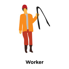 worker icon isolated on white background. Simple and editable worker icons. Modern icon vector illustration.