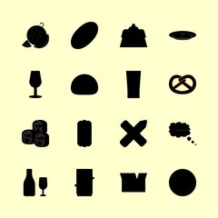 16 food icons set