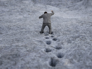 man stuck in the mud