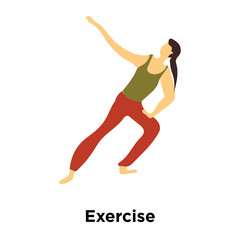 exercise icon isolated on white background. Simple and editable exercise icons. Modern icon vector illustration.