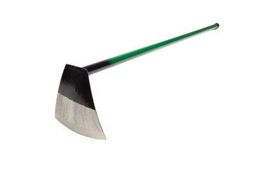 Hoe for digging a hole isolated on white