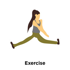 exercise icon isolated on white background. Simple and editable exercise icons. Modern icon vector illustration.