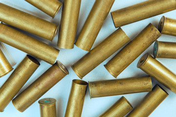 hunting cartridges, cartridges on white background, hunting ammunition