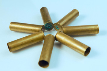 hunting cartridges, cartridges on white background, hunting ammunition