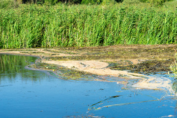 Water pollution. Environmental disaster. Place for your text