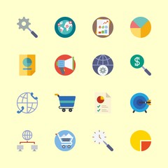 marketing icons set. link, job, website and loft graphic works