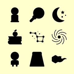 9 science icons set
