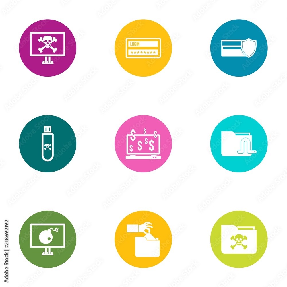 Poster tangible icons set. flat set of 9 tangible vector icons for web isolated on white background