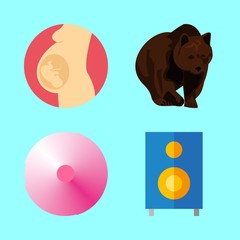 mother icons set. handsome, holding, pink and mammal graphic works