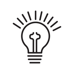 Idea icon vector isolated on white background, Idea sign