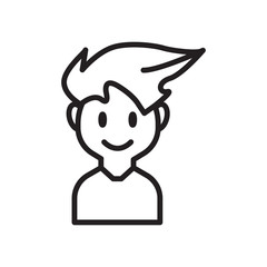 Man icon vector isolated on white background, Man sign