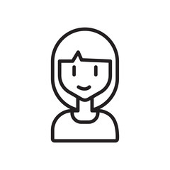 Women icon vector isolated on white background, Women sign