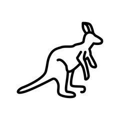 Kangaroo icon vector isolated on white background, Kangaroo sign