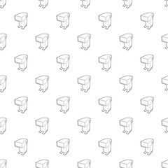 External flash camera icon in outline style isolated on white background. Photography symbol