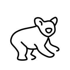 Koala icon vector isolated on white background, Koala sign