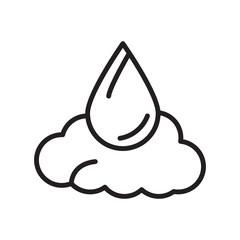 Rain icon vector isolated on white background, Rain sign