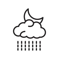 Rain icon vector isolated on white background, Rain sign