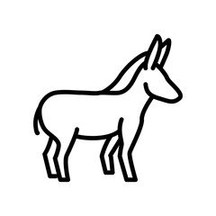 Donkey icon vector isolated on white background, Donkey sign